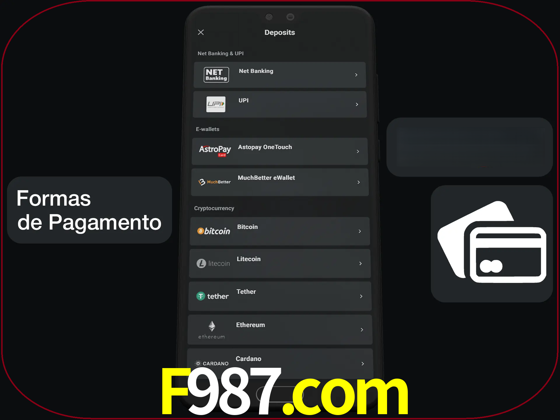 Escolha a forma de pagamento de sua preferência.
