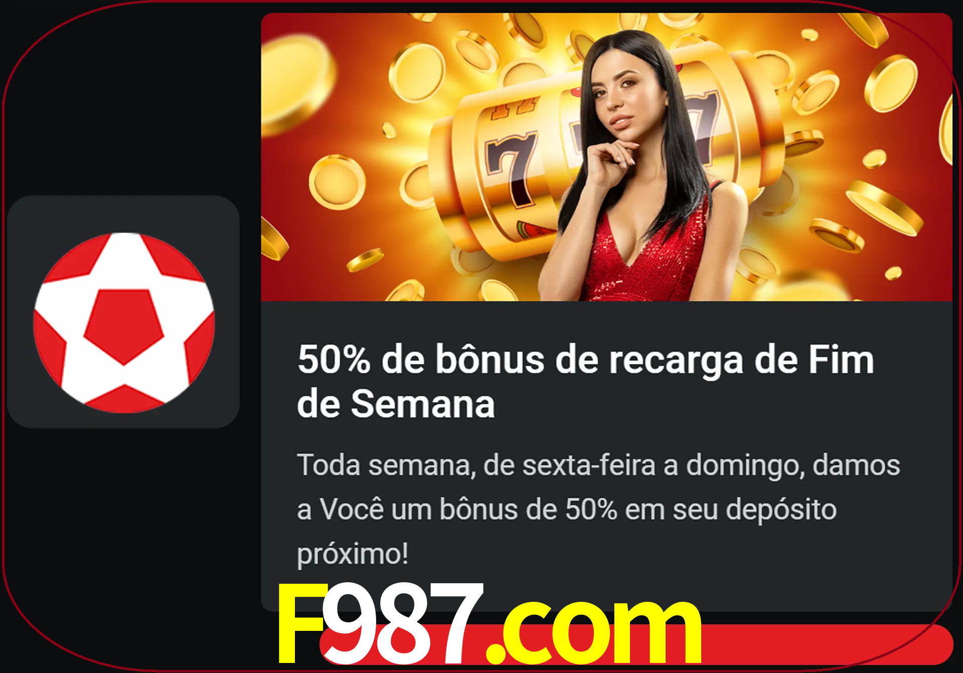Volte a cada semana para receber novos bônus em dinheiro.